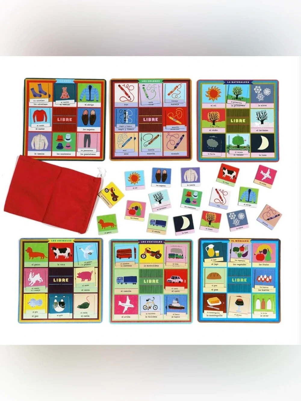 NEW Eeboo Spanish Vocabulary Bingo Learning Game En Espanol READ DESCRIPTION